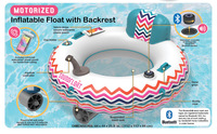 Fauteuil flottant gonflable électrique pliable de haute qualité en PVC pour sports nautiques, divertissement familial, île flottante, ponton aquatique