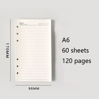 Vente en gros A5 A6 B5 26 trous ligne feuilles mobiles remplacement noyau papier cahier d'erreur pour premier cycle du secondaire lycée
