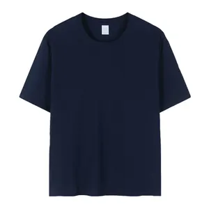 T-shirt girocollo con logo personalizzato sport estivi 100% cotone semi pettinato t-shirt 180g t-shirt da uomo fai da te