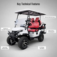 Nouvelle voiturette de golf électrique 4 places 60V homologuée pour la route 2+2 Club Car 35 km/h autonomie 80-100 km OEM ODM