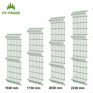 HT-FENCE rivestito in pvc 50x200mm di alta qualità 3d curvo saldato pannello di recinzione per giardino agricolo