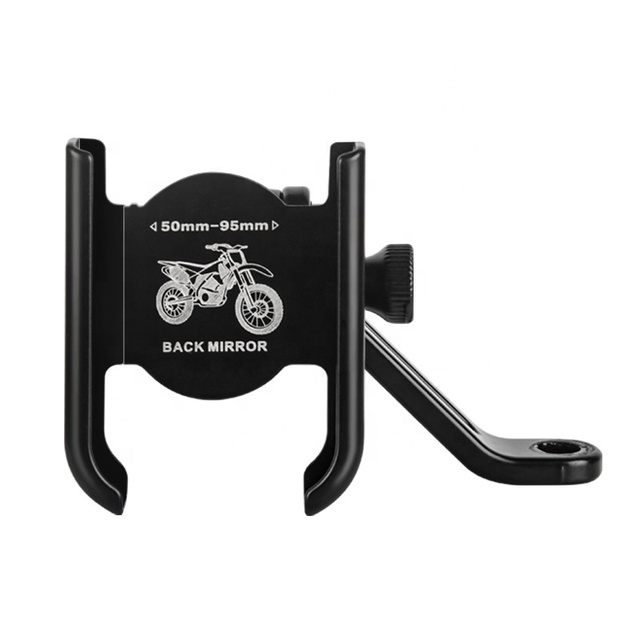 Universal Aluminum Alloy Scooter Rearview Mirror Holder 360 Rotation Motorcycle Bike Phone Holder Adjustable Rear View Mount