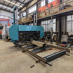 Sierra de cinta horizontal de alta resistencia para troncos grandes con componentes PLC, ecológica para uso en carpintería - Product Image 3