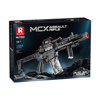 Reobrix 77025 2025 Nuevo Modelo de Rifle de Asalto Militar MCX MOC, Juguete de Ensamblaje DIY para Niños, Regalo de Navidad, Juego de Bloques de Construcción