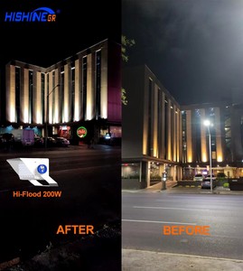 Reflector Hishine para Exteriores, LED de Alta Potencia para Mástiles Altos, Iluminación Industrial de Seguridad, Carcasa de Aluminio Resistente al Agua IP66 - Product Image 4