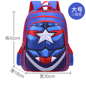3D personaje de dibujos animados lindo estudiante de escuela primaria bolso de hombro músculo araña princesa patrón niño niña niños mochila - Product Image 5