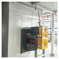 Cabine de peinture en poudre de type cyclone industriel avec four de cuisson, machine de peinture électrostatique