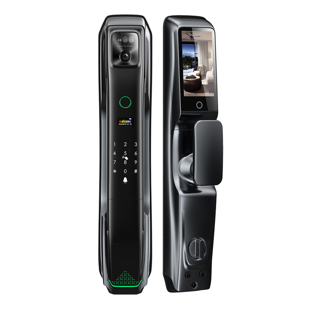 Tuya App Smart Door Lock WiFi Video Intercom 3D Face Fingerprint Recognition Home Apartment Security Automatic Lock