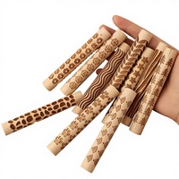 Outils de poterie : Rouleau à pâte texturé avec tampon flocon de neige pour divers motifs faits à la main