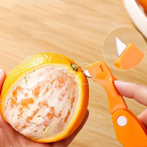 Éplucheur de fruits multifonctionnel en plastique, coupe-agrumes, gadget de cuisine pratique pour éplucher les agrumes, le citron et le pamplemousse - Product Image 3