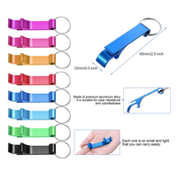 Porte-clés décapsuleur personnalisé en métal inoxydable pour canettes de bière, avec logo sur mesure