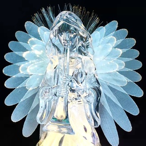 L'ornement acrylique fait main <span class=keywords><strong>de</strong></span> 45cm a mené l'<span class=keywords><strong>ange</strong></span> <span class=keywords><strong>de</strong></span> Noël avec des ailes <span class=keywords><strong>de</strong></span> <span class=keywords><strong>fibre</strong></span> <span class=keywords><strong>optique</strong></span> - Product Image 2