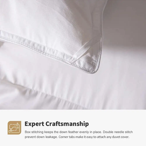 Custom King Queen Single Size bianco Hotel camera da letto tutte le stagioni solido bianco Hypo-allergenic cotone piumino <span class=keywords><strong>piumone</strong></span> - Product Image 3