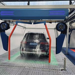 Machine de lavage de voiture automatique électrique en acier bleu avec système de séchage à haute pression pour le nettoyage des véhicules - Product Image 1