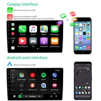 Écran de tableau de bord de 7 à 10 pouces pour lecteur multimédia embarqué avec CarPlay et Android Auto, navigation, ajustement universel