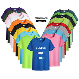 Plain Men's T Shirt Polyester Tee Quick Dry Fit Tshirts Custom Sublimation Printing Logo Unisex Gym Sports T-shirts for Men