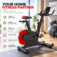 K-FIT GSP0340 Vélo de spinning stable avec support tablette en PU couleur personnalisable pour l'exercice physique aérobie quotidien en famille