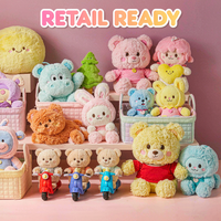 Jouets en peluche personnalisés en forme de boîte carrée, OEM ODM, livraison en boîte, poupée monstre scooter en peluche, vente en gros