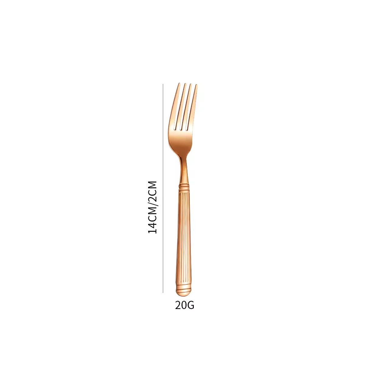 Fourchette à thé en or rose