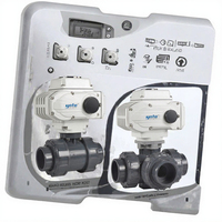 Vanne à boisseau sphérique motorisée électrique en plastique UPVC/PVC 50 mm 12 V, type T, type L, pour eau haute température, OEM