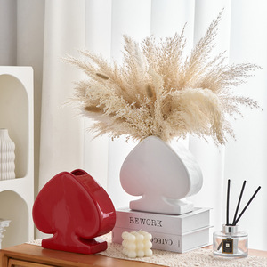 Nordic Minimalist Ceramic Poker <strong>Card</strong> Vase Ornament Flower Arrangement Floral Art <strong>Living</strong> Room <strong>TV</strong> Cabinet Decoration Home - Product Image 3