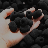 Ensemble personnalisé de housse en mousse de remplacement noire, couverture d'éponge de pare-brise pour casque, microphone, couverture de microphone, accès