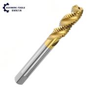 Vente en gros de tarauds à rainures spirales HSS toutes tailles M2 M3 M4 M5 M6 M8 M10, tarauds à filetage grossier pour machines CNC, pour le fraisage de trous aveugles