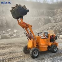WGZN Minicargadora diésel compacta 4x4 de fácil reparación con cucharón articulado para agricultura y construcción