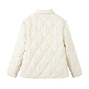 Chaqueta Acolchada con Diamantes para Mujer, Cuello Camisero, Botones al Frente, Abrigo de Invierno, Venta al Por Mayor, OEM - Product Image 3