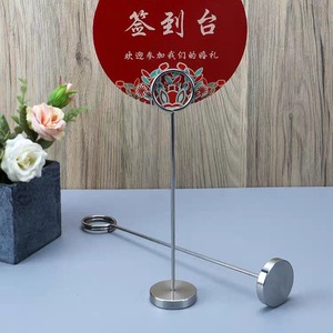 Support de signalisation de table en acier inoxydable, clip rond de 40x100mm, pour restaurants, magasins, utilisation en intérieur, support métallique durable - Product Image 4
