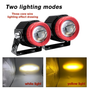 ไฟหน้า LED M9 แบบเลเซอร์ สีขาวเหลือง เลนส์ LED สองสี สำหรับรถจักรยานยนต์ ไฟตัดหมอก LED สำหรับรถบรรทุก รถยนต์ และรถออฟโรด - Product Image 3