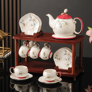Chinese Style Luxury <b>Tea</b> Set 2026 New Ceramic Water Cups Home Living Room Teacup Gift <b>Box</b> For Elders - Product Image 2