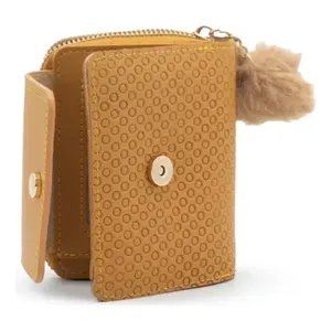 Andrea Set da viaggio da donna borsa a righe bianche e portafoglio marrone chiaro-modello 67153 - Product Image 6