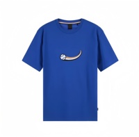 Camiseta Casual para Hombre 2026 con Pedrería, Ventilada, de Algodón Puro, Talla Grande, Estilo Retro, Exquisita y Transpirable