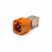 Conector de Datos de Alta Velocidad HSD Automotriz de 4 Pines, Código M, Ángulo Recto, Montaje en PCB a Través de Orificio