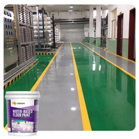 Pelapis Lantai Epoxy Dua Komponen Berbasis Air, Tahan Aus Industri, Cat Beton Kilap Tinggi untuk Garasi, Pabrik, Kantor