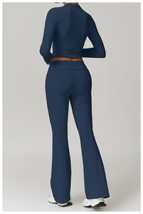 Wholesale Custom High Quality Nylon XL Flare Leggings Fitness Apparel <strong>Gym</strong> Scrunch Adults Running Nude Feeling <strong>Cheap</strong> Yoga <strong>Sets</strong> - Product Image 5