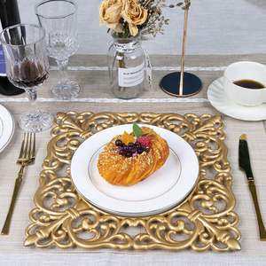Platos de Presentación Personalizados de Lujo en Plata y Oro, Platos de Plástico Promocionales para Decoración de Mesa en Fiestas y Bodas - Product Image 5
