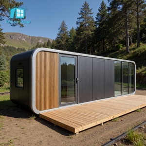 Maison capsule Apple Cabin <span class=keywords><strong>40m2</strong></span>, maison préfabriquée moderne en conteneur avec cuisine et chambre pour une vie en plein air dans un complexe hôtelier - Product Image 3