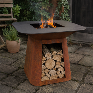 Parrilla para Exteriores <span class=keywords><strong>de</strong></span> Acero Corten, para Más <span class=keywords><strong>de</strong></span> 5 Personas, Cuerpo <span class=keywords><strong>de</strong></span> Acero Corten Resistente, Diseño Europeo Moderno, Multifuncional, para Cocinar en el Jardín o <span class=keywords><strong>Patio</strong></span> - Product Image 1