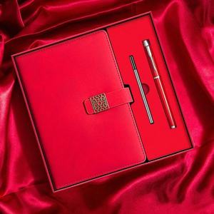 Bán buôn khuyến mại Tùy chỉnh <span class=keywords><strong>PU</strong></span> da máy tính xách tay thiết lập công ty Quà Tặng A5 Tạp Chí Set với bút - Product Image 2