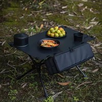 Table pliante de camping, table de pique-nique portable réglable en aluminium pour le camping en plein air IGT