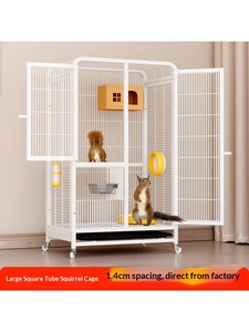 Grande <span class=keywords><strong>cage</strong></span> rectangulaire à trois étages en acier au carbone et en fer pour animaux de compagnie (écureuils, visons, hamsters, chinchillas) - Product Image 2
