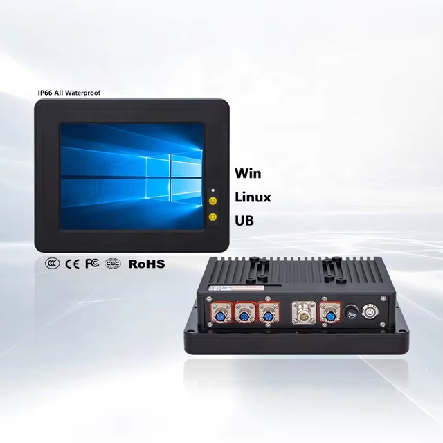 8.4 Inch IP66 Waterproof Industrial Fanless In-Vehicle Computer Mini Panel PC Embedded TouchScreen Vehicle-mounted All in One Pc
