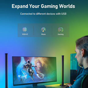 Escritorio Inteligente para Juegos con Lámpara <span class=keywords><strong>LED</strong></span> RGB, Control por Voz <span class=keywords><strong>Alexa</strong></span>/Google, Sincronización Musical por WIFI e IR, Barra de Luz <span class=keywords><strong>LED</strong></span> RGB, Luz Ambiental para TV - Product Image 2