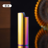 Étui moderne en alliage de zinc plaqué couleur avec logo personnalisé, écologique, pour briquet J6 rechargeable avec design en relief 3D – Vente en gros