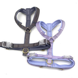 Tali kekang hewan peliharaan desain bentuk Y Multi warna baru tali kustom kerah anjing ukuran besar mewah dapat disesuaikan untuk berjalan kucing dan anjing - Product Image 1