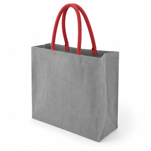 Sac fourre-tout en toile de coton recyclé durable 225 GSM avec soufflets, sac de courses promotionnel, poignées rembourrées, logo personnalisé, vente en gros - Product Image 5