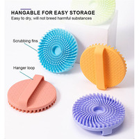 Brosse de douche massante exfoliante en silicone souple de qualité alimentaire pour le nettoyage du dos pour toutes les peaux