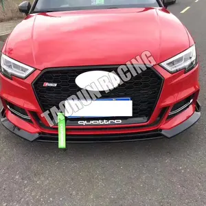 ABS negro parachoques delantero mentón labio para <span class=keywords><strong>Audi</strong></span> <span class=keywords><strong>A3</strong></span> <span class=keywords><strong>S</strong></span>-<span class=keywords><strong>line</strong></span> y S3 parachoques 2017 <span class=keywords><strong>2018</strong></span> 2019 - Product Image 2